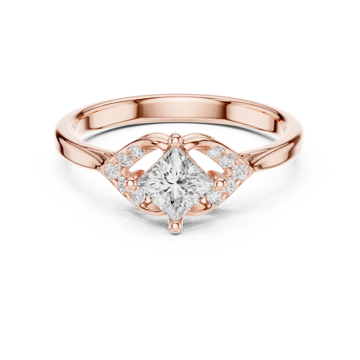 Princess Cut Diamond Solitaire Engagement Ring