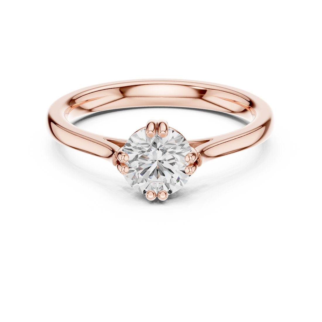 Royal Round Brilliant Cut Diamond Solitaire Engagement Ring charm