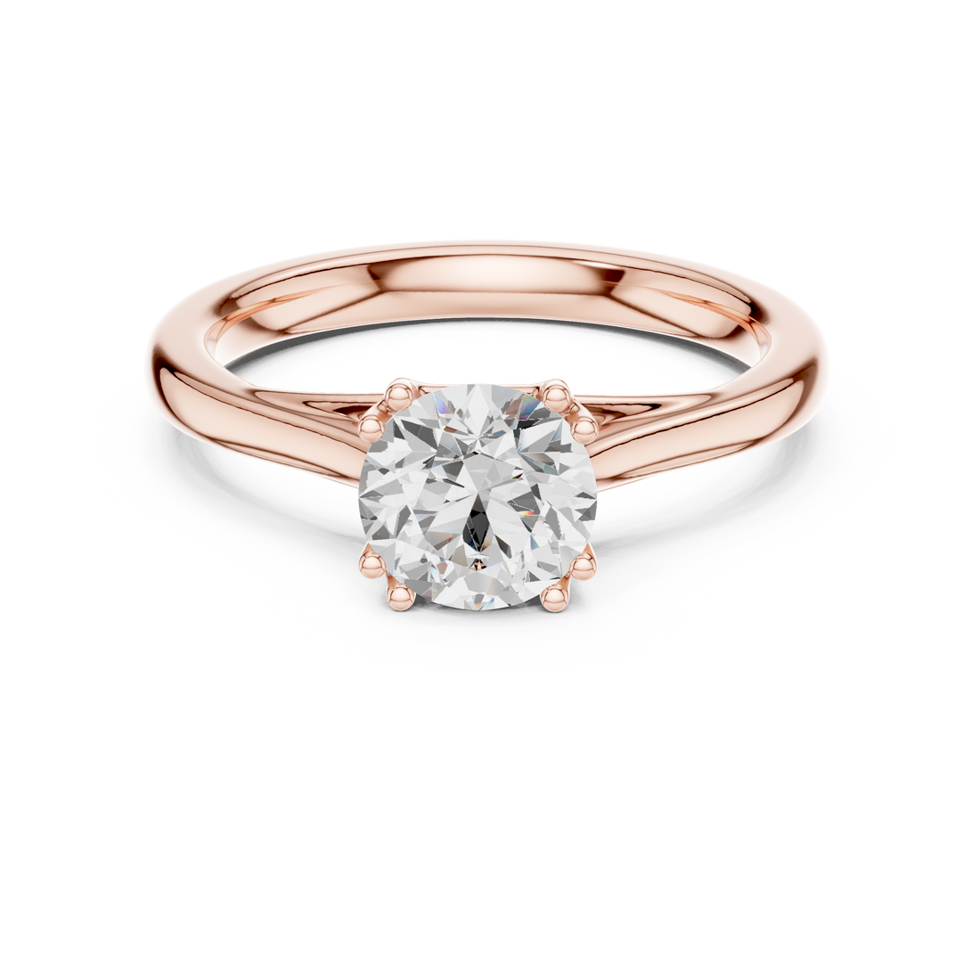 Rare Round Brilliant Cut Diamond Solitaire Classic Prong Ring find
