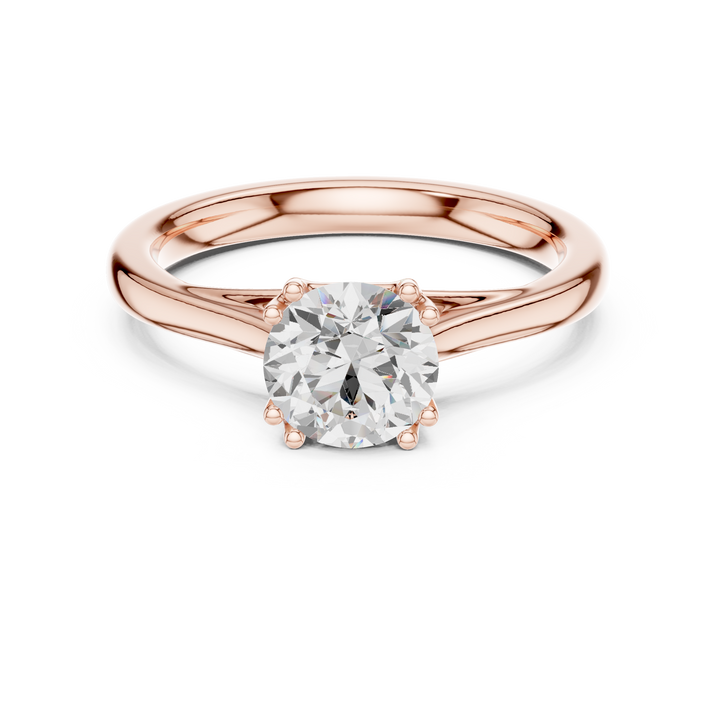 Rare Round Brilliant Cut Diamond Solitaire Classic Prong Ring find