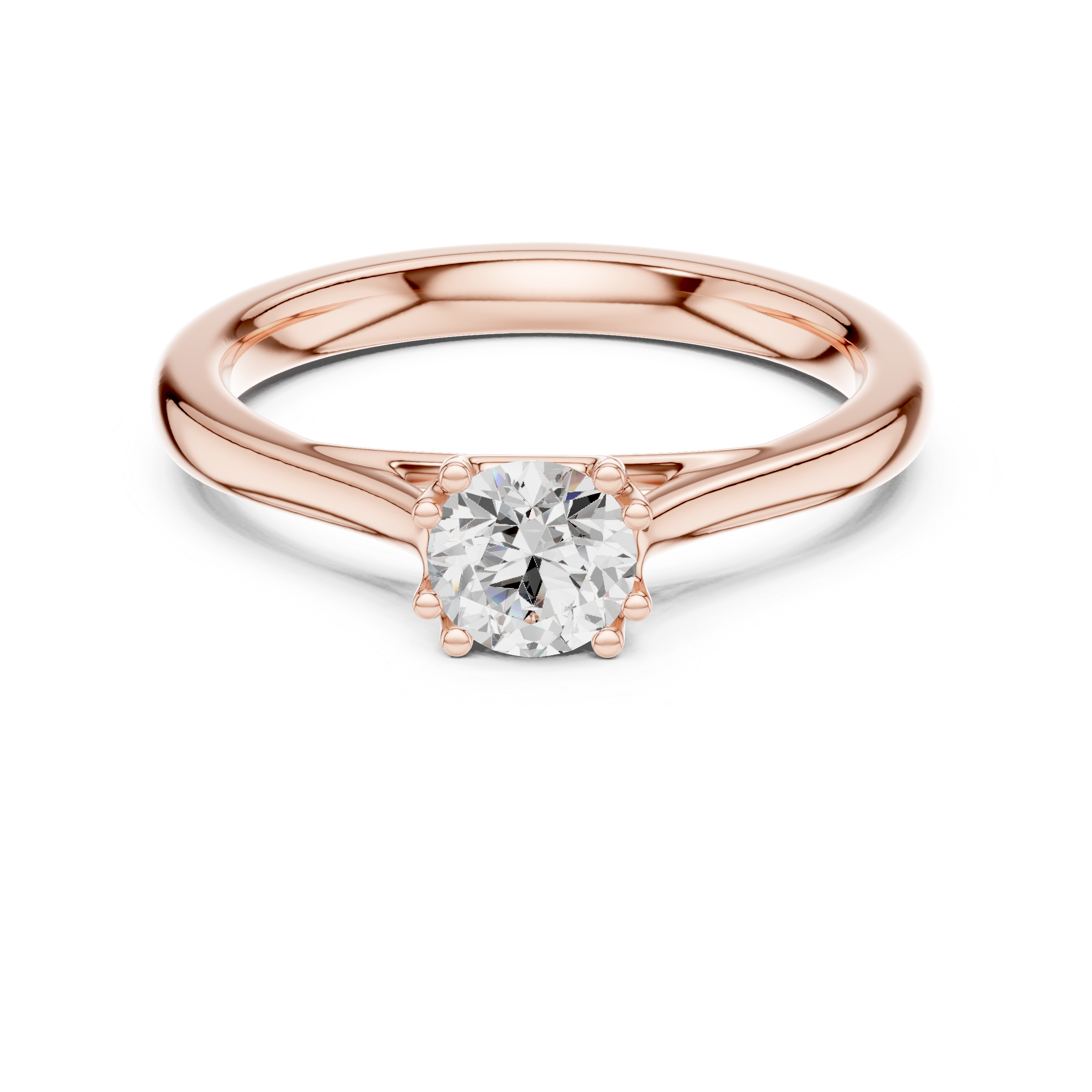 Royal Round Brilliant Cut Diamond Solitaire Classic Prong Engagement Ring charm