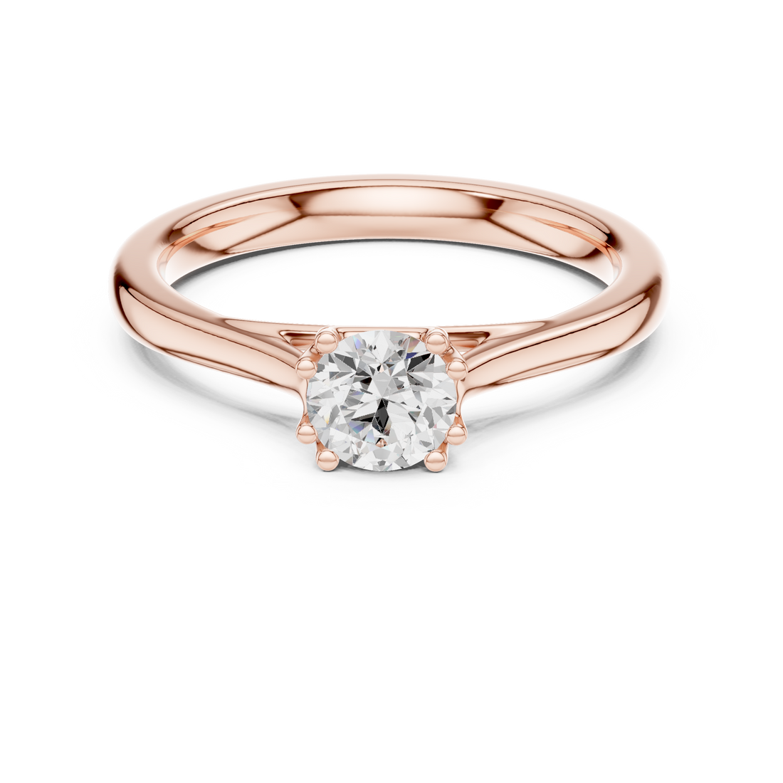 Royal Round Brilliant Cut Diamond Solitaire Classic Prong Engagement Ring charm