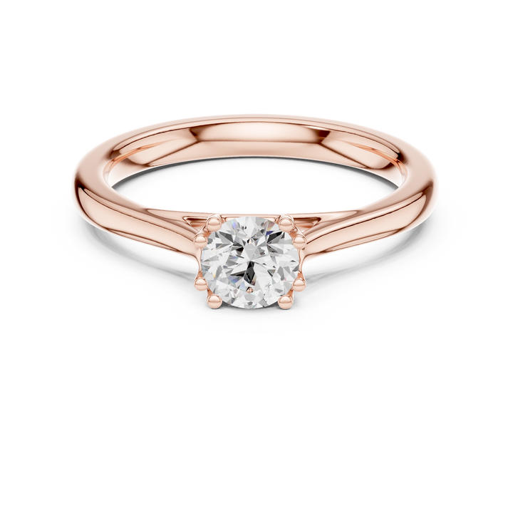 Royal Round Brilliant Cut Diamond Solitaire Classic Prong Engagement Ring charm