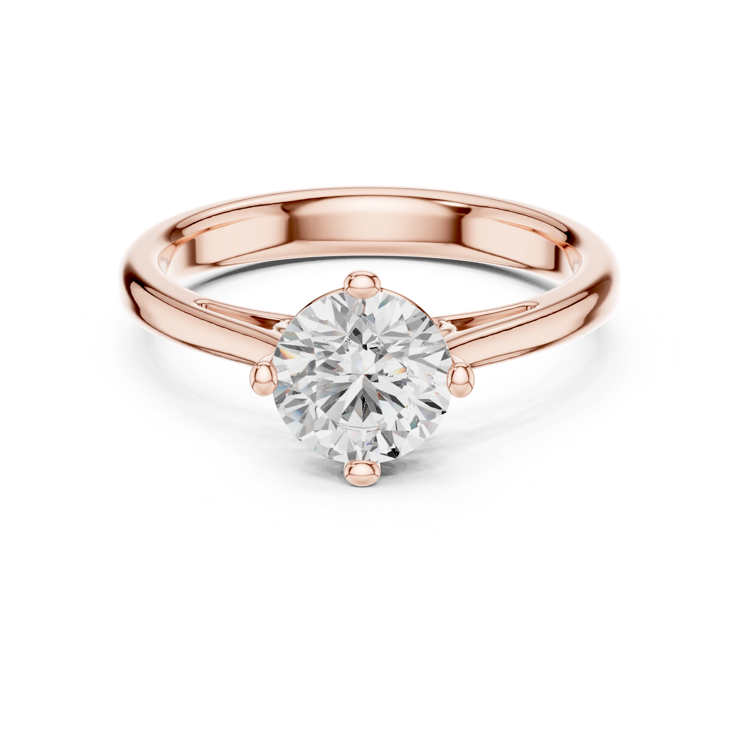 Timeless Round Cut Diamond Solitaire Engagement Ring