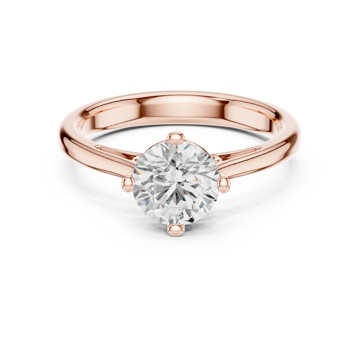 Timeless Round Cut Diamond Solitaire Engagement Ring