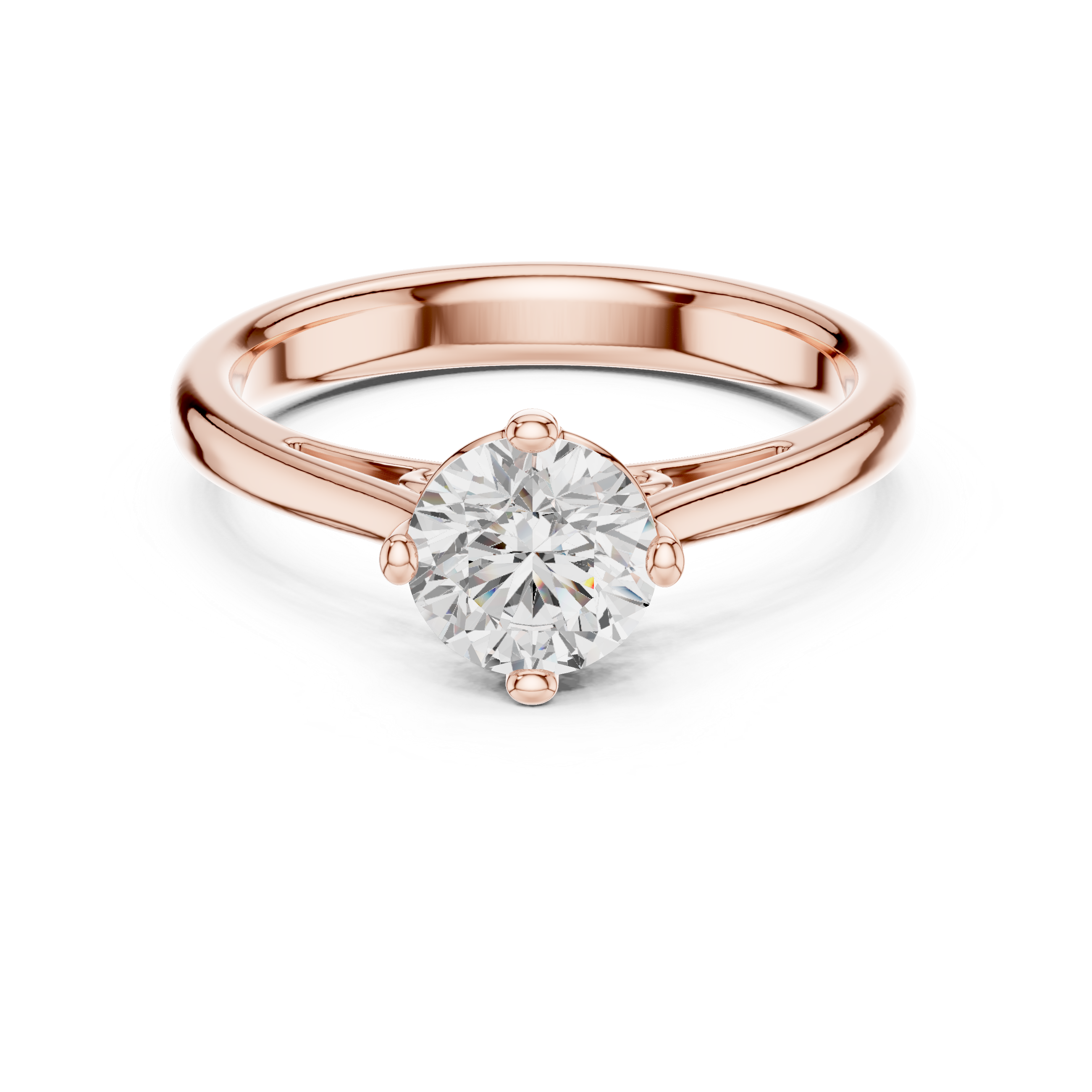 Royal Round Brilliant Cut Diamond Solitaire Engagement Ring charm