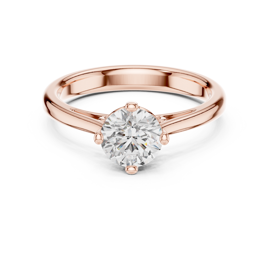 Royal Round Brilliant Cut Diamond Solitaire Engagement Ring charm