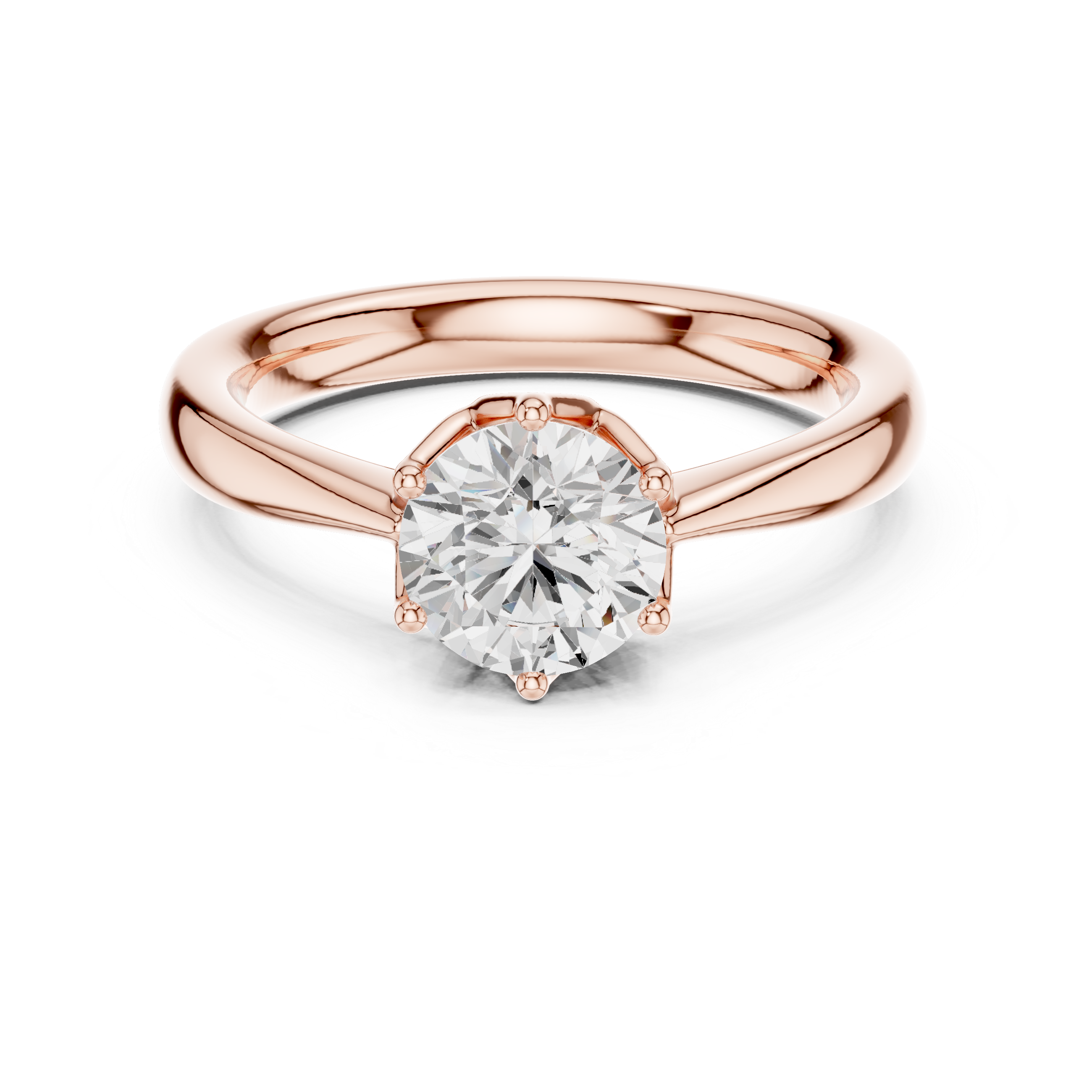 Royal Timeless Round Cut Diamond Solitaire Engagement Ring Classic charm