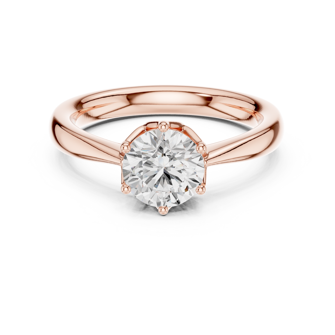 Royal Timeless Round Cut Diamond Solitaire Engagement Ring Classic charm