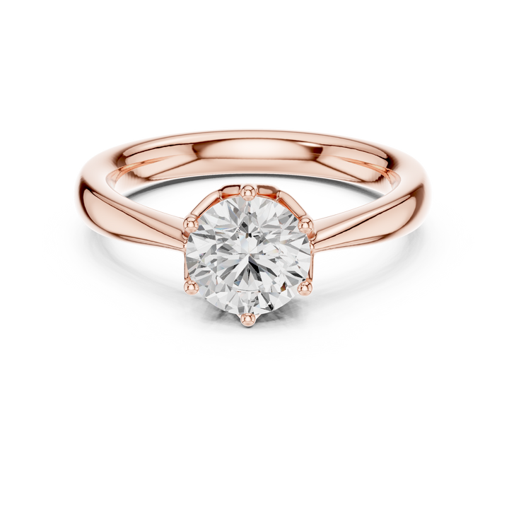 Royal Timeless Round Cut Diamond Solitaire Engagement Ring Classic charm