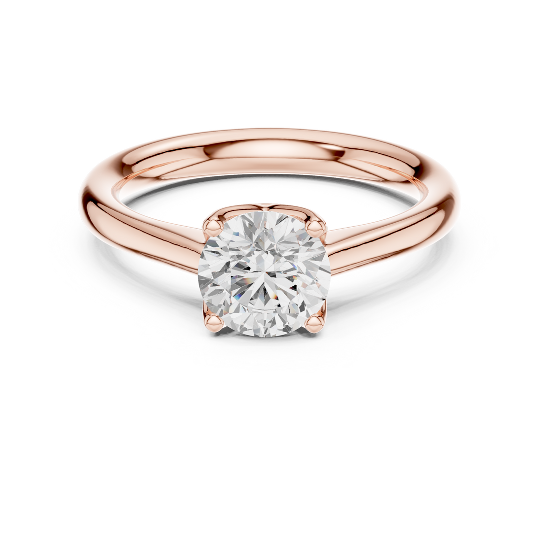 Rare Round Brilliant Cut Diamond Solitaire Engagement Ring find