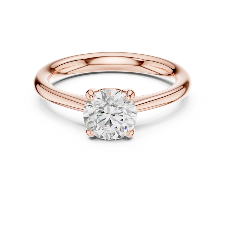 Royal Round Brilliant Cut Diamond Solitaire Engagement Ring – Classic Four Prong charm