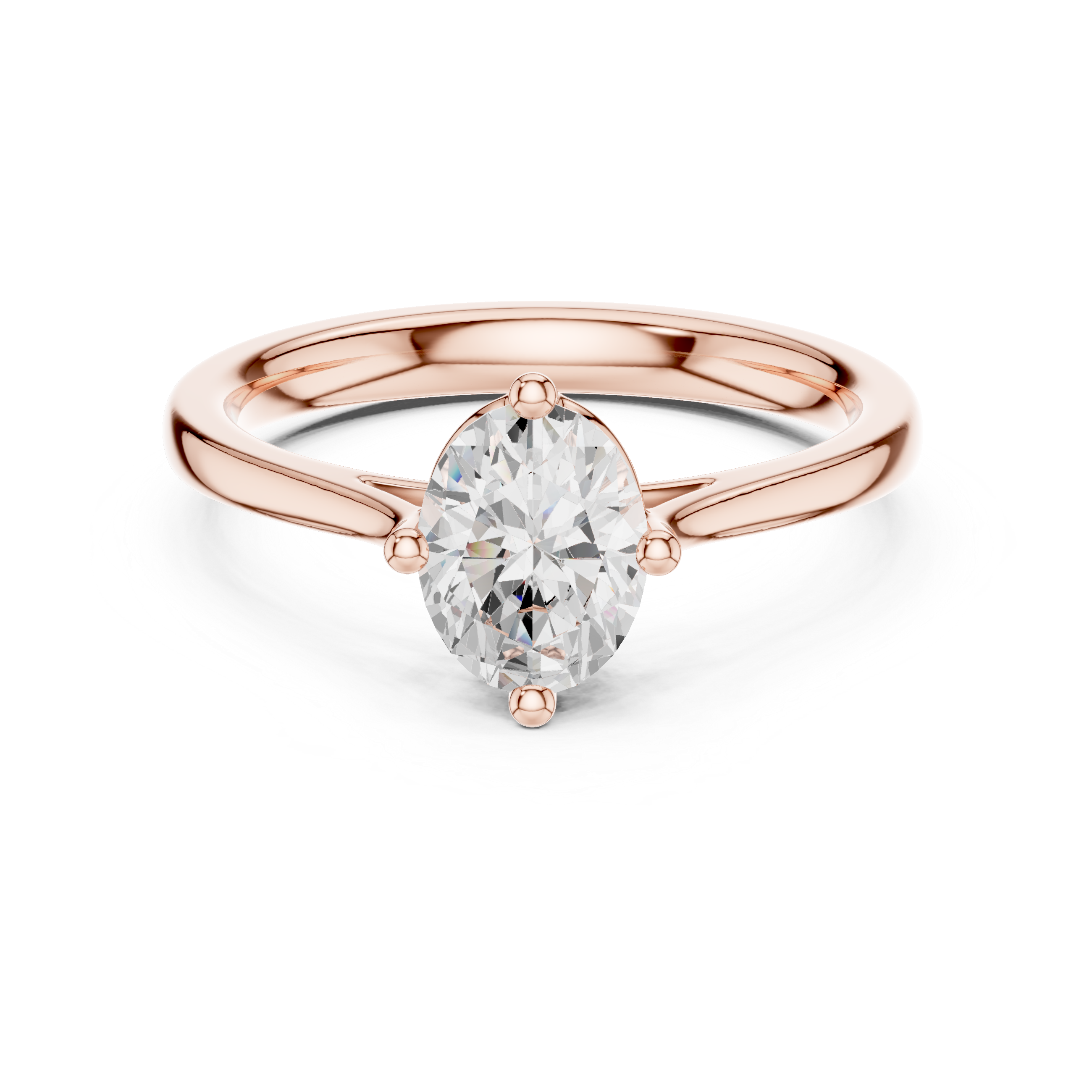 Rare Oval Cut Diamond Solitaire Engagement Ring Classic Collet Setting find