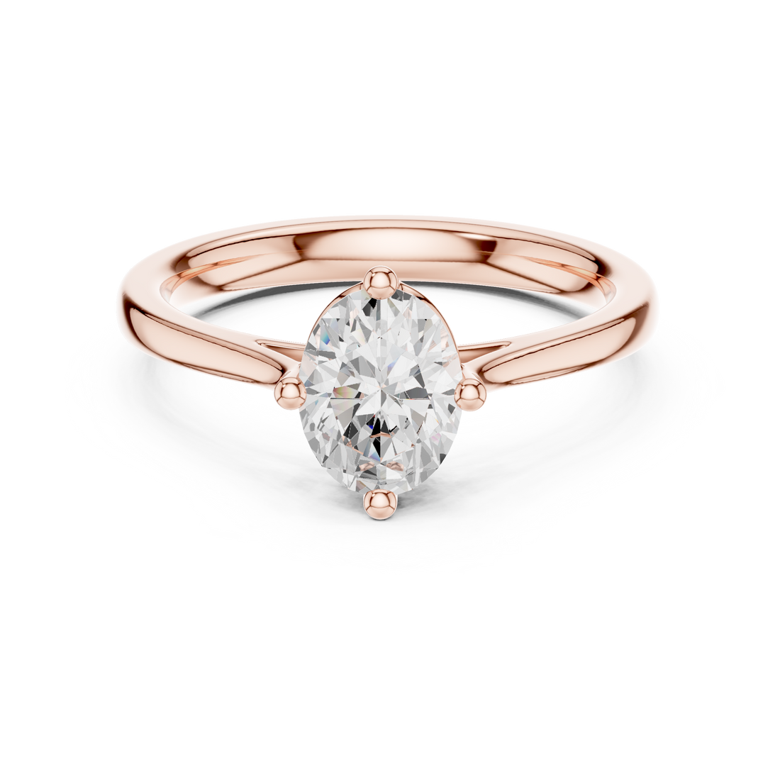 Rare Oval Cut Diamond Solitaire Engagement Ring Classic Collet Setting find