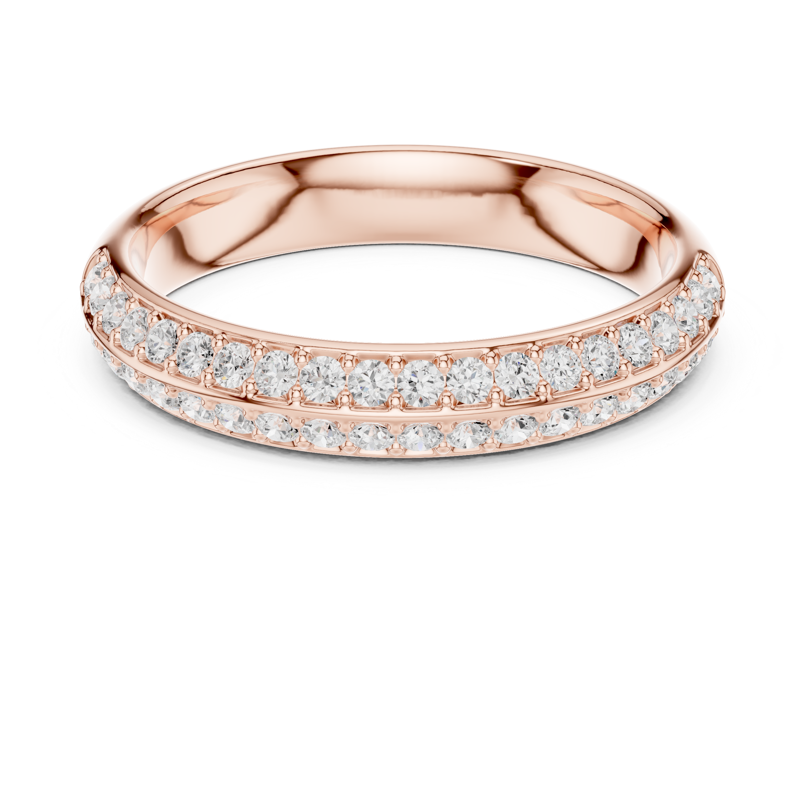 Elegant gold diamond engagement ring with classic round solitaire setting and polished band design.