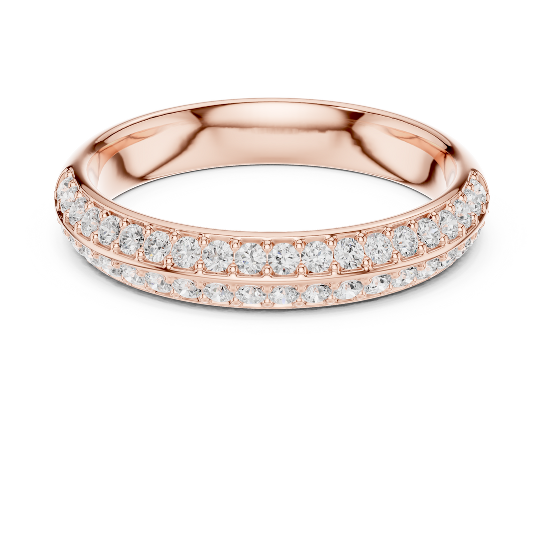 Elegant gold diamond engagement ring with classic round solitaire setting and polished band design.