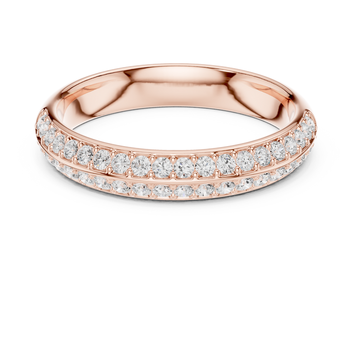 Elegant gold diamond engagement ring with classic round solitaire setting and polished band design.