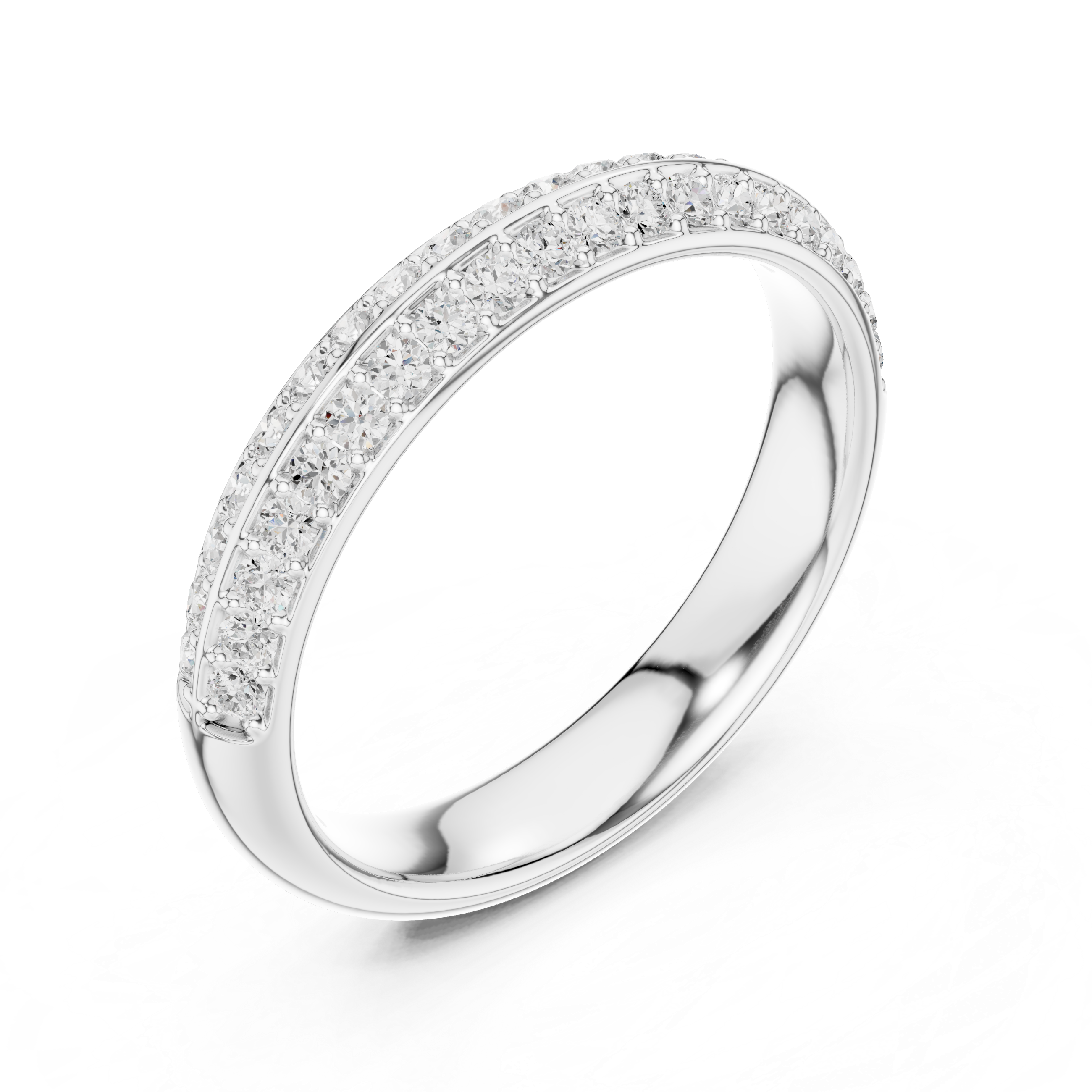 Modern geometric diamond ring with sharp angles and contemporary luxury finish.