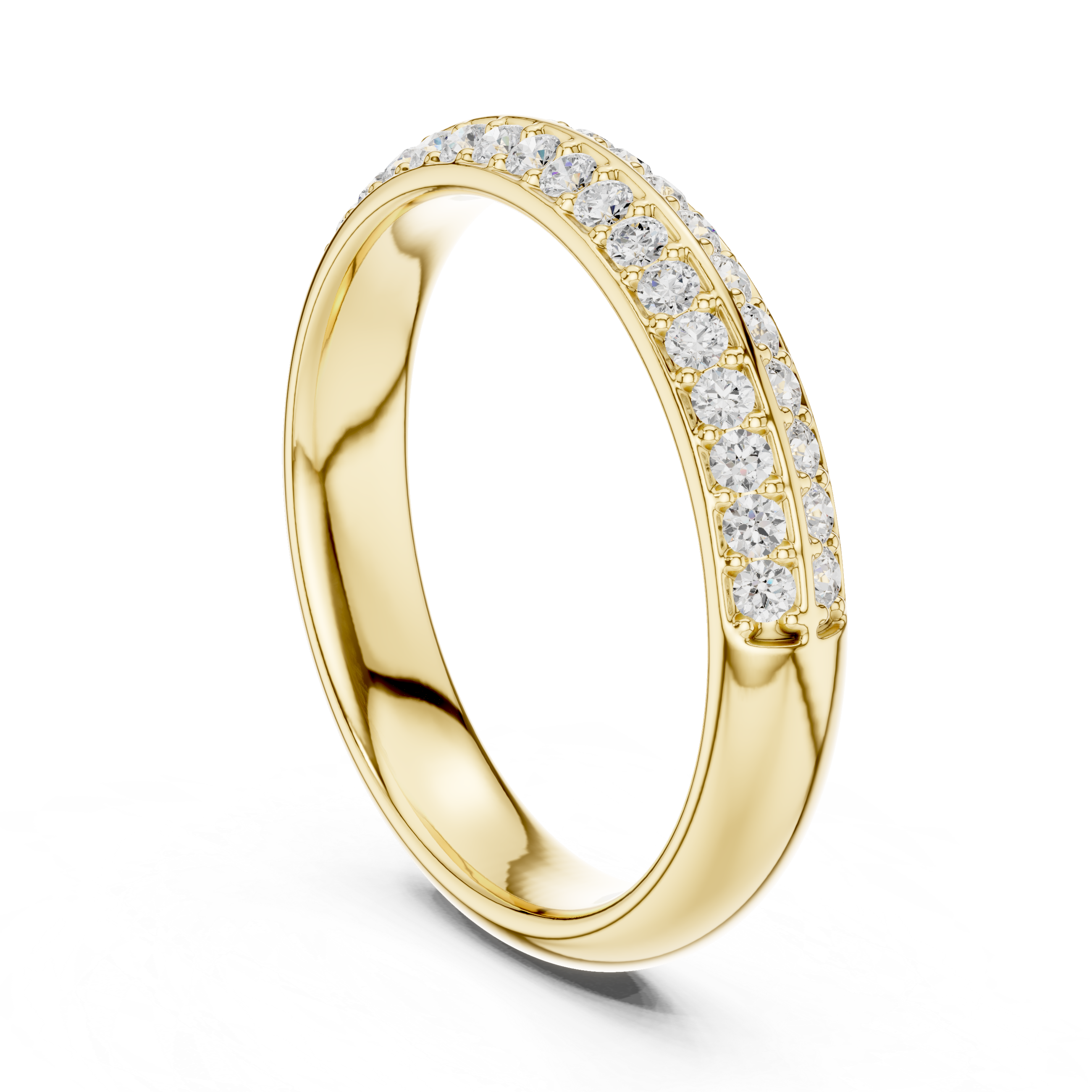 Unique twisted band diamond ring with intertwined metal design and premium craftsmanship.