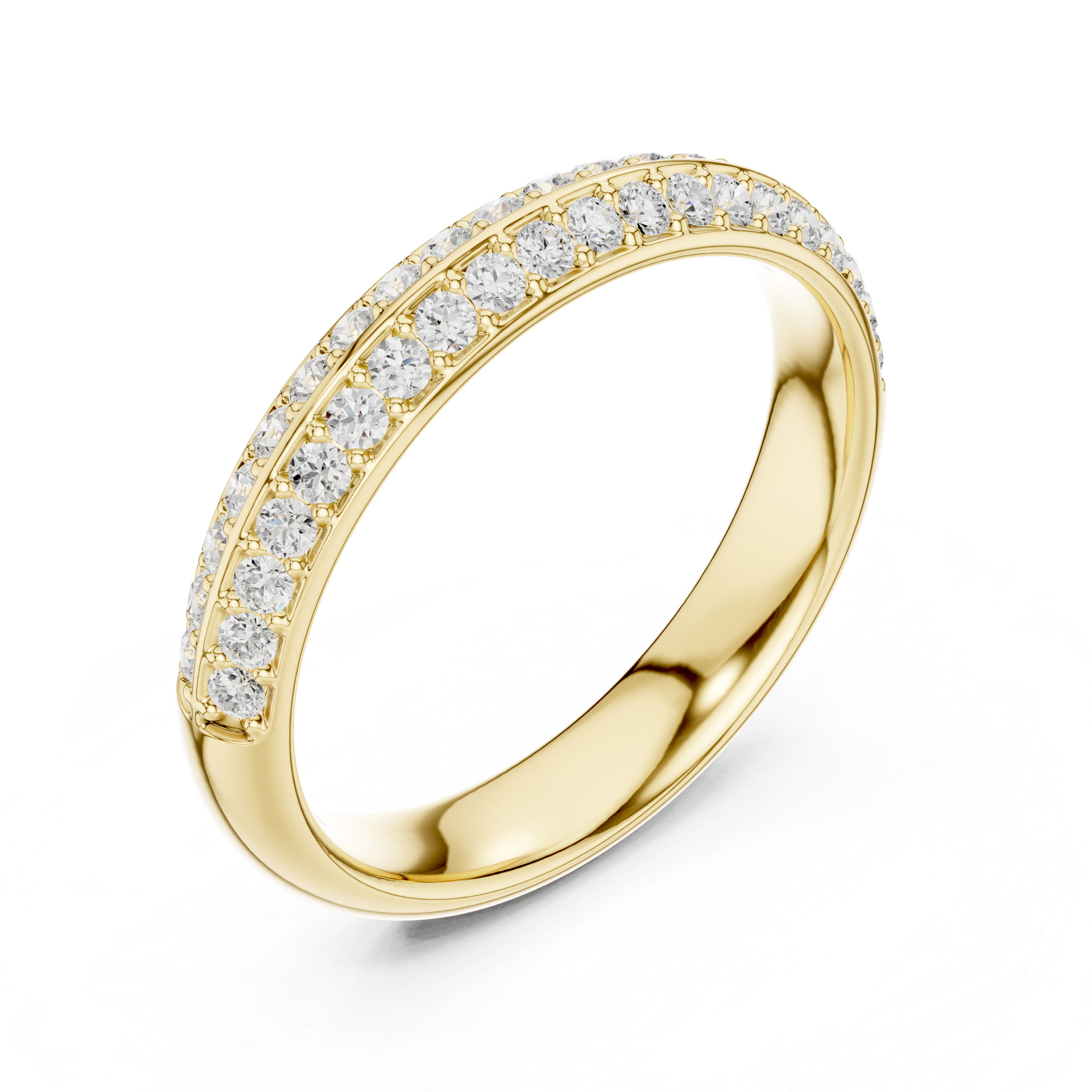 Minimalist solitaire diamond ring with clean lines and refined modern style.
