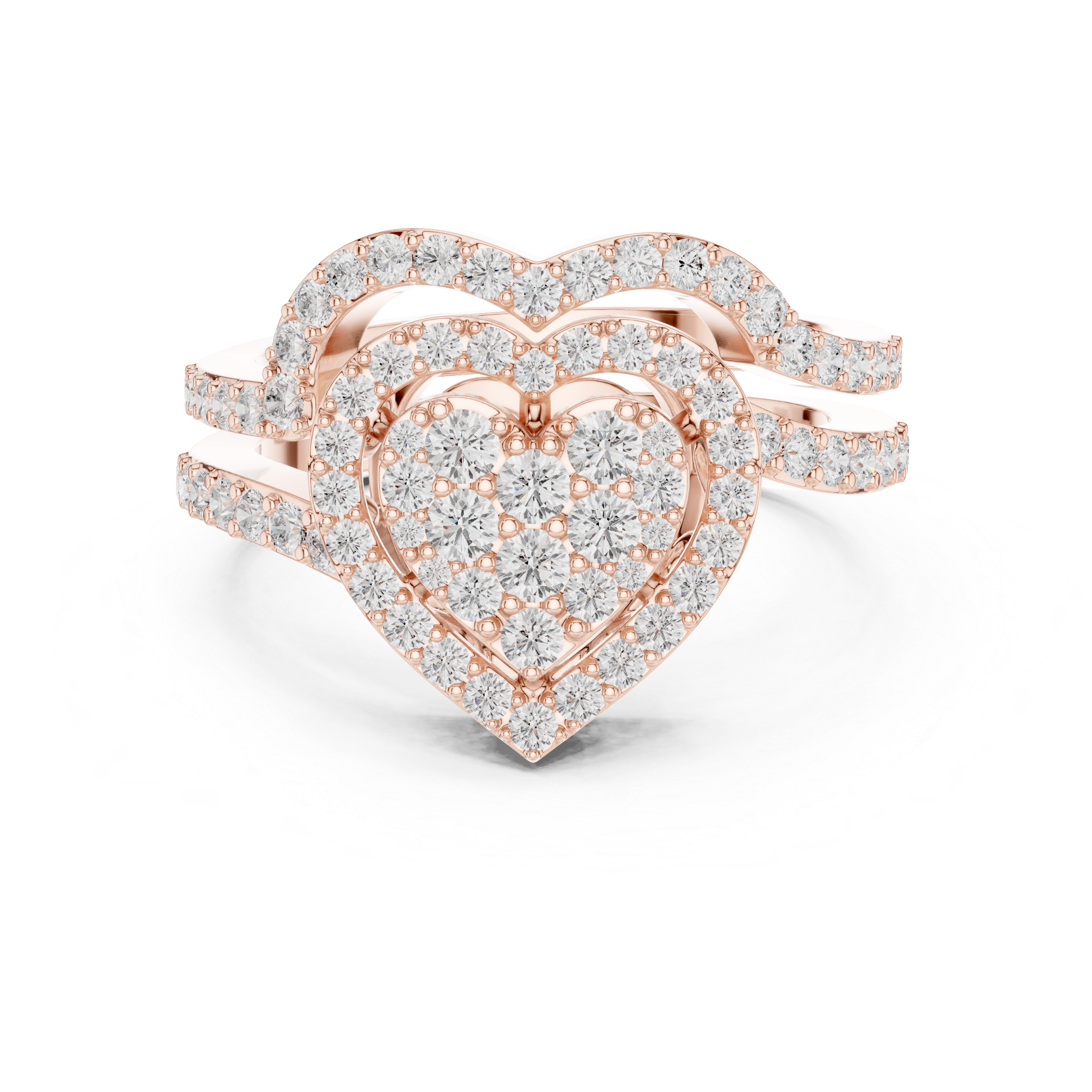 Designer men's diamond ring with sophisticated modern styling.