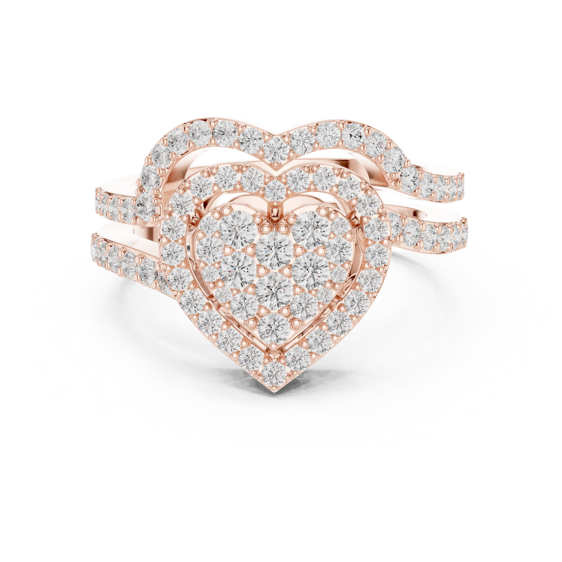 Designer men's diamond ring with sophisticated modern styling.