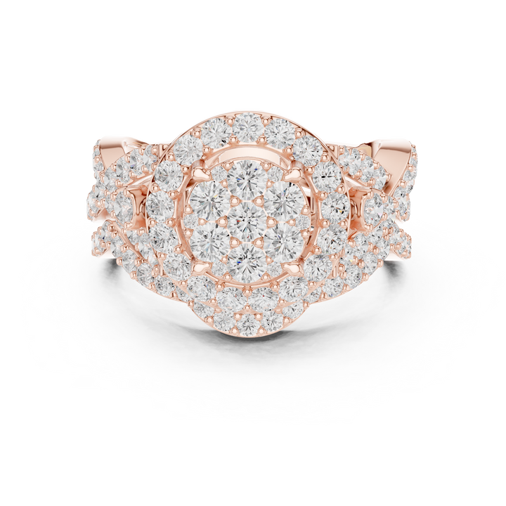 Designer vintage-inspired diamond ring with intricate milgrain detailing and antique-style setting.