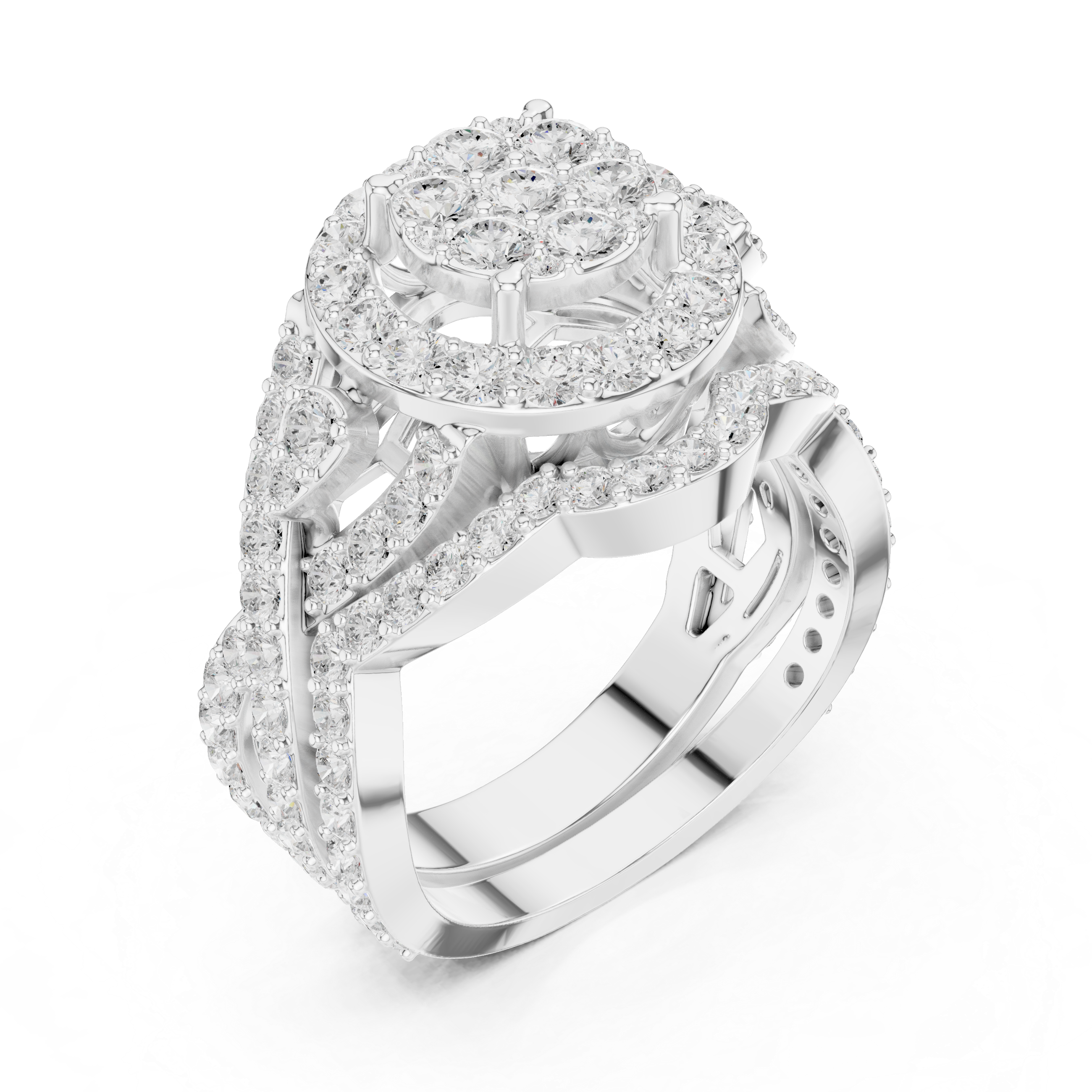 Minimalist solitaire diamond ring with clean lines and refined modern style.
