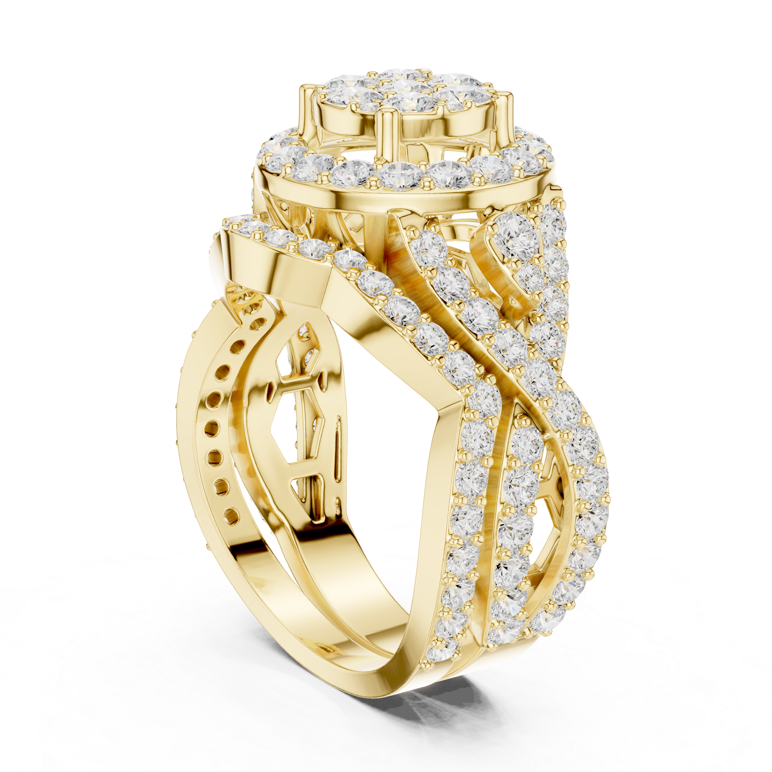 Stylish hoop earrings crafted in yellow gold with sleek circular modern design.