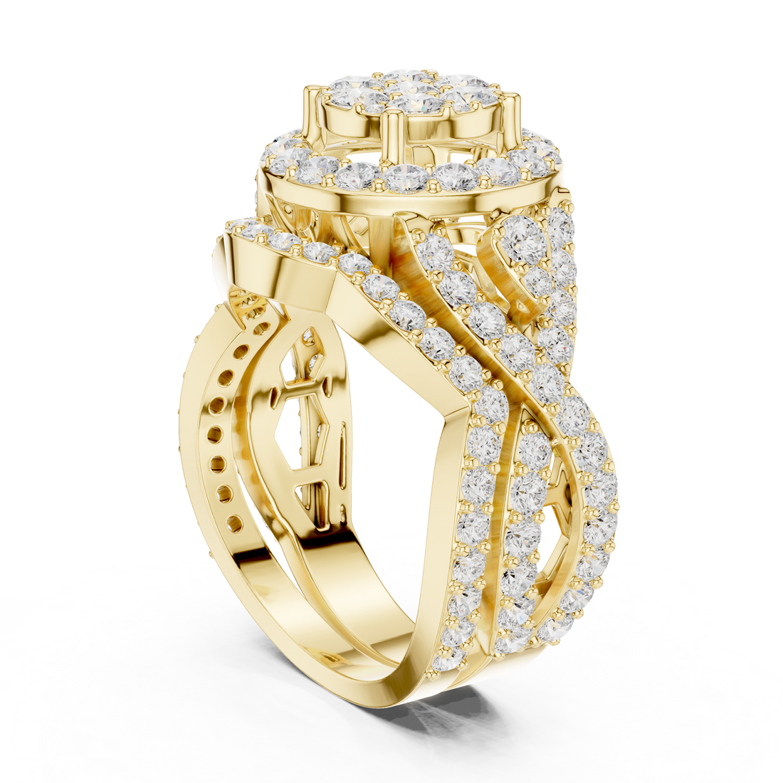 Stylish hoop earrings crafted in yellow gold with sleek circular modern design.