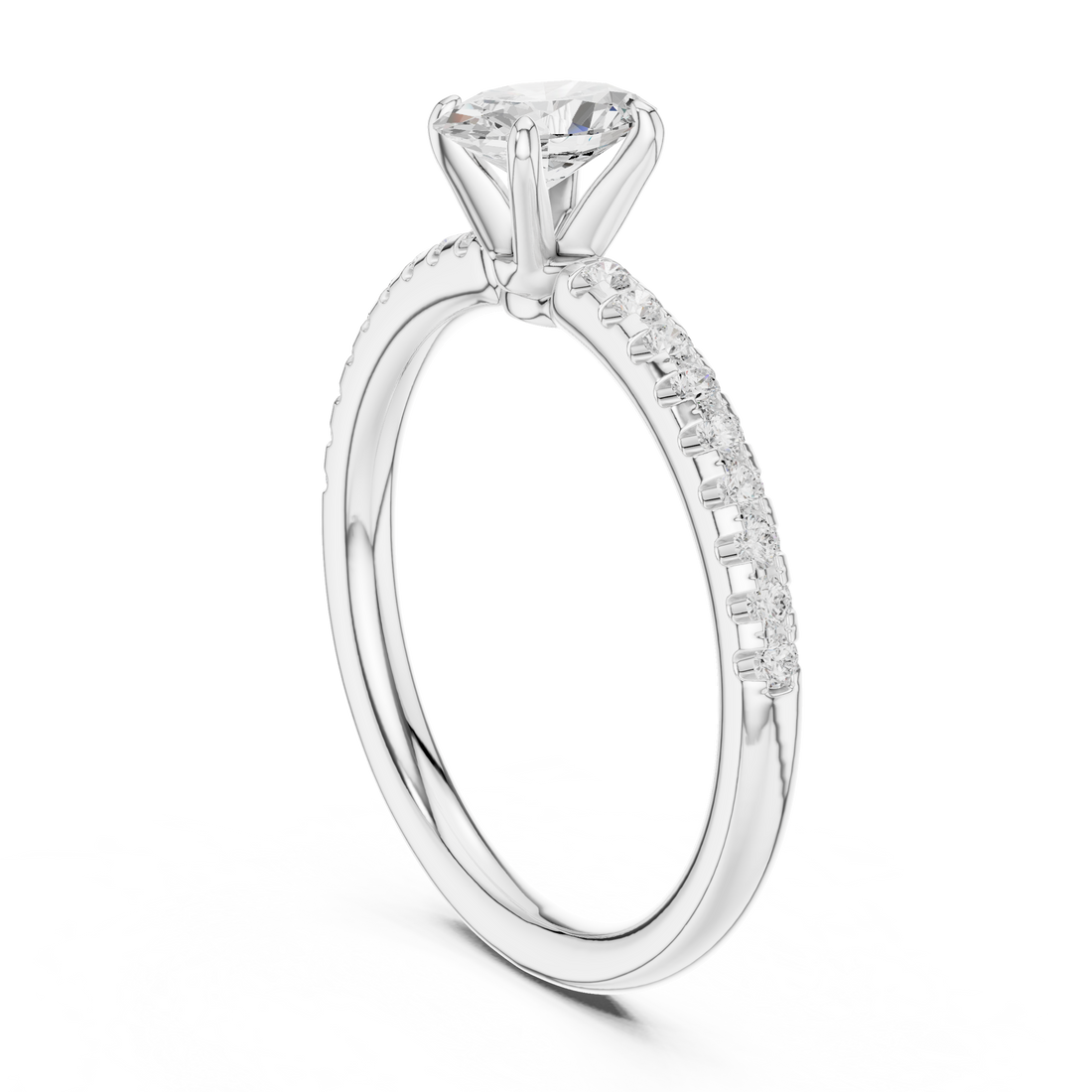Elegant gold diamond engagement ring with classic round solitaire setting and polished band design.