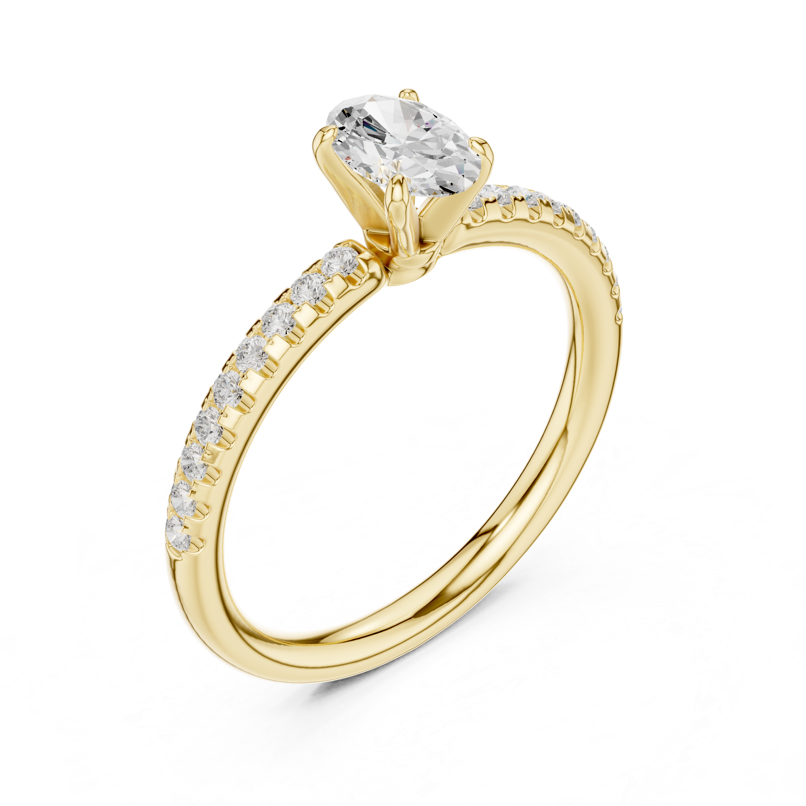 Modern geometric diamond ring with sharp angles and contemporary luxury finish.