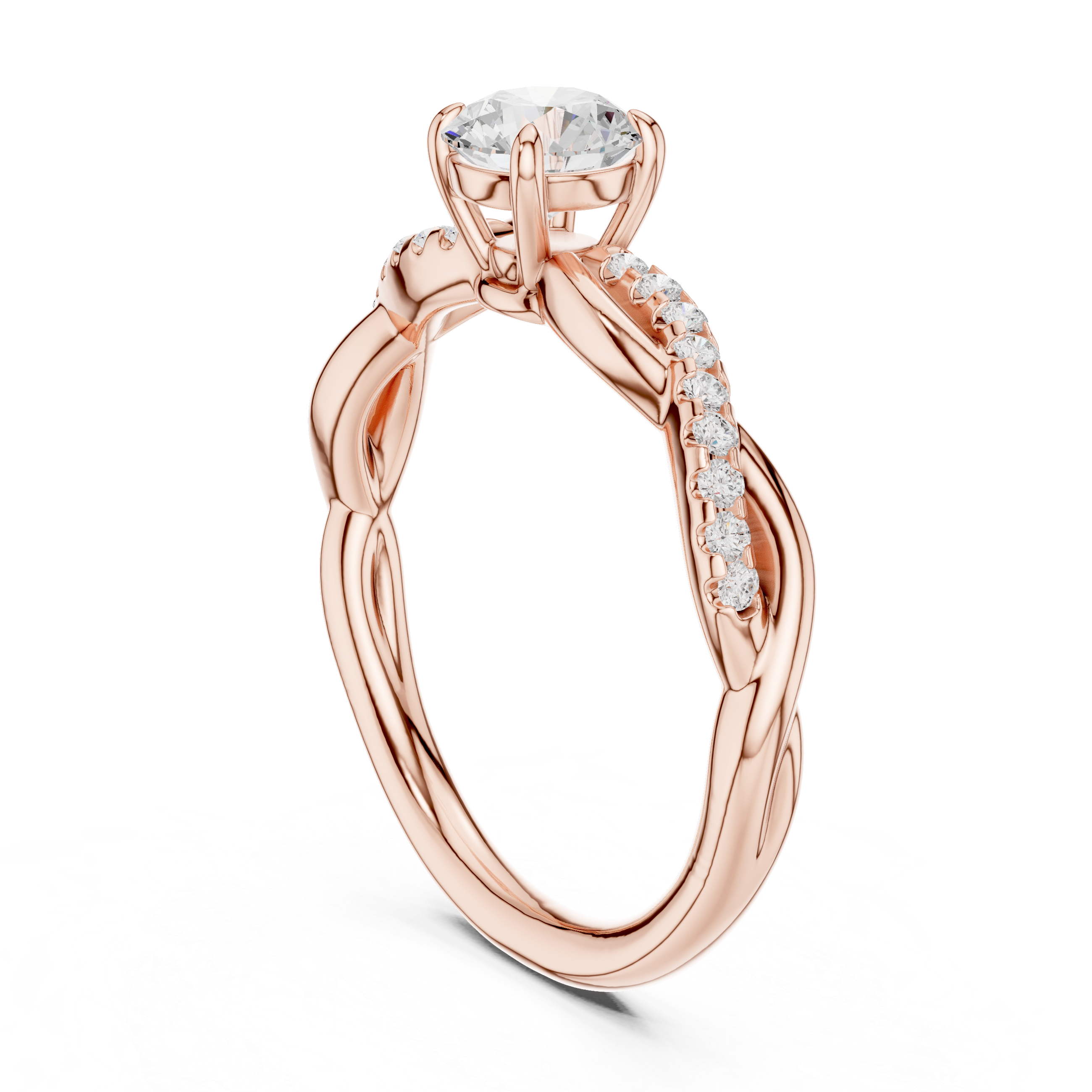 Minimalist solitaire diamond ring with clean lines and refined modern style.
