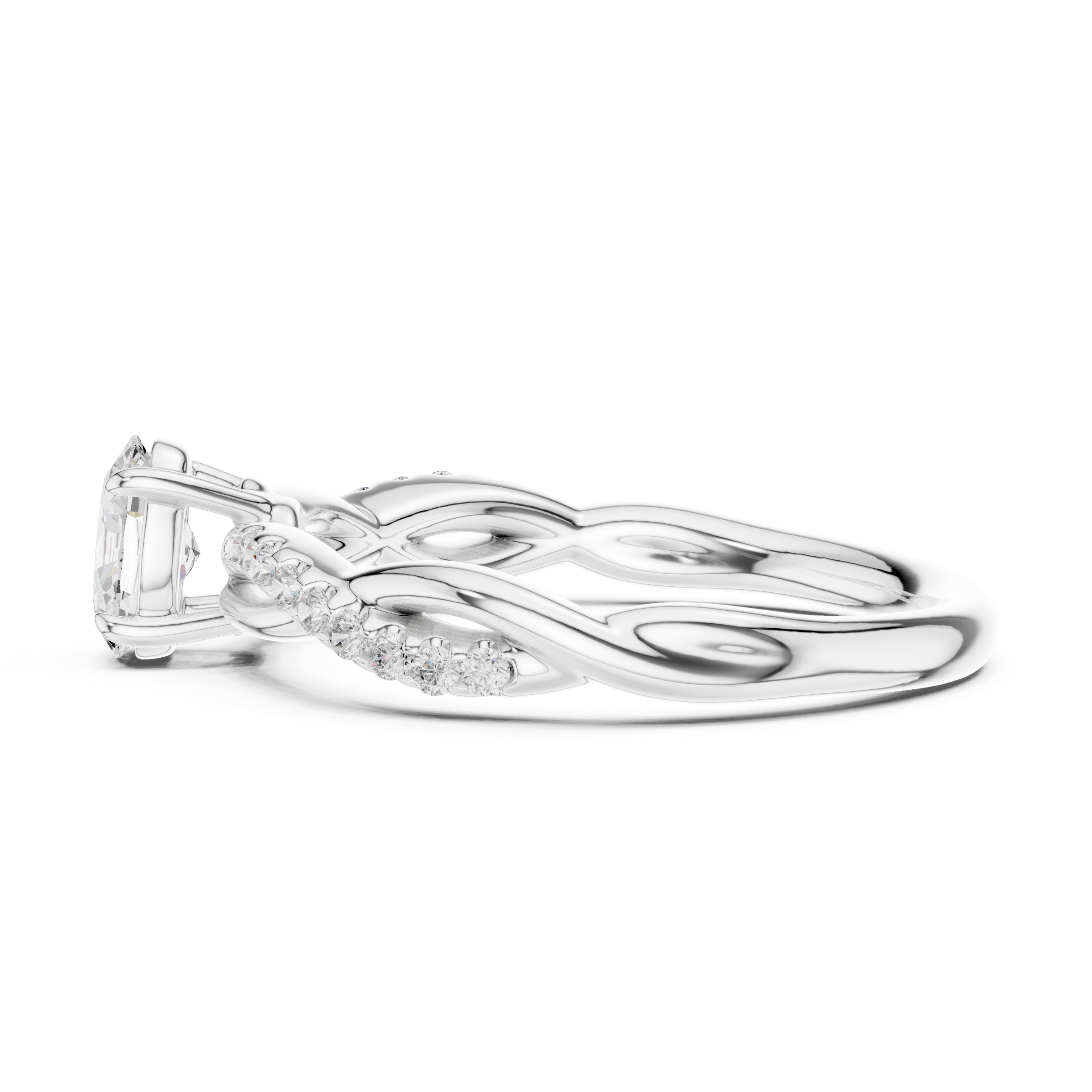 Elegant diamond nose pin with tiny sparkling stone and refined minimalist design.