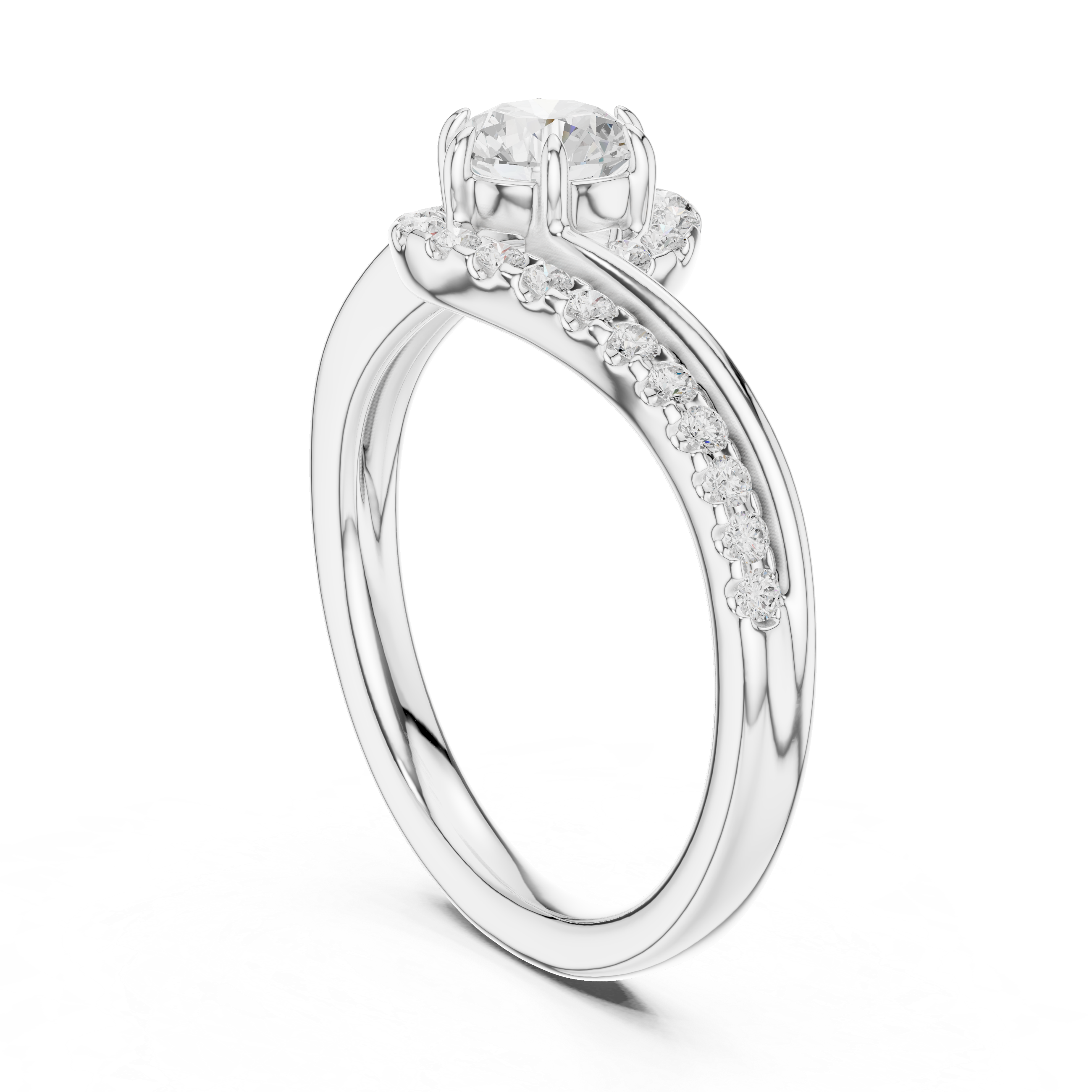 Designer men's diamond ring with sophisticated modern styling.