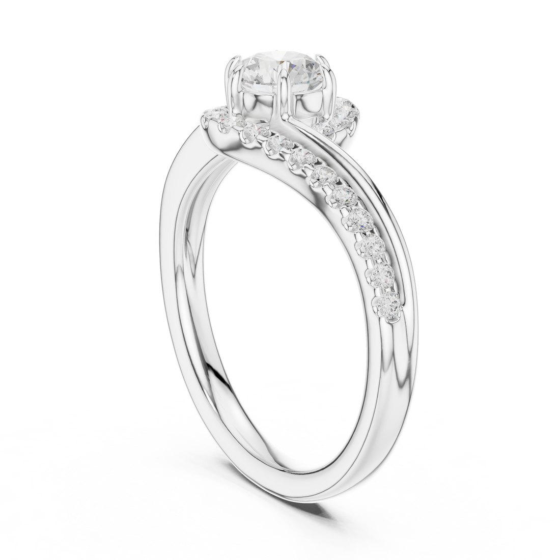 Designer men's diamond ring with sophisticated modern styling.