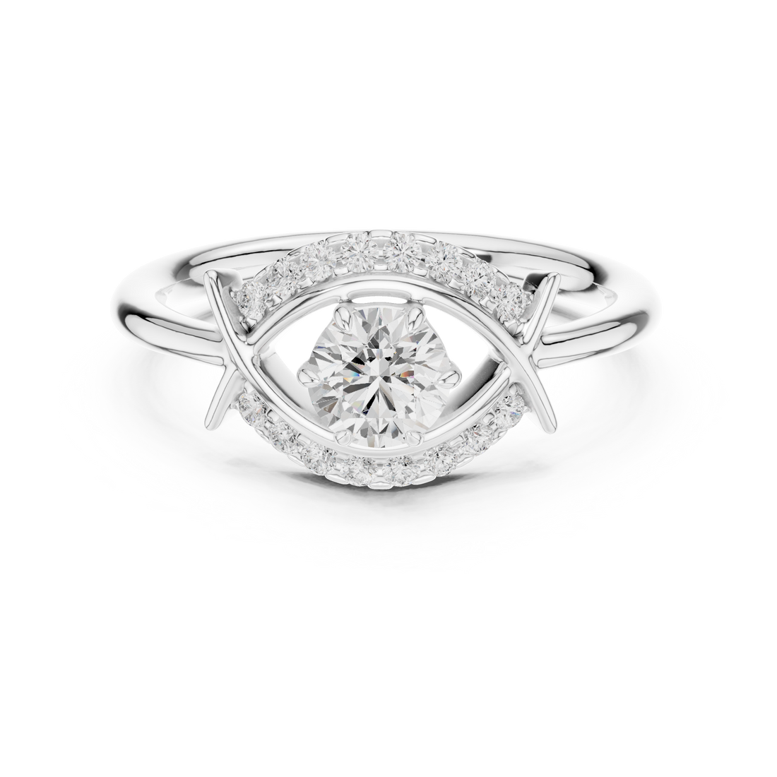 Stunning oval diamond engagement ring with brilliant sparkle and slim band profile.