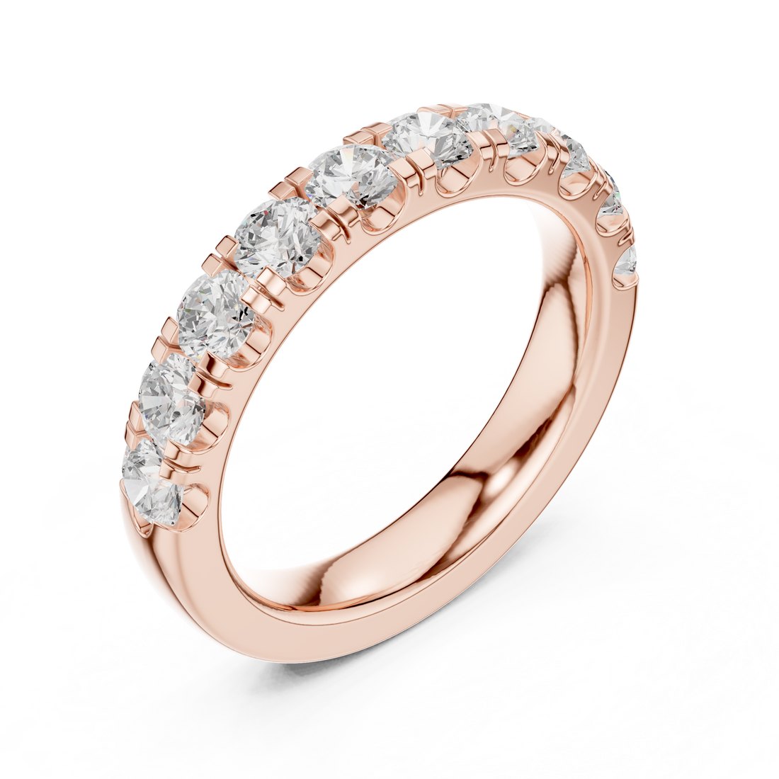 Elegant pearl bracelet featuring evenly spaced lustrous pearls.