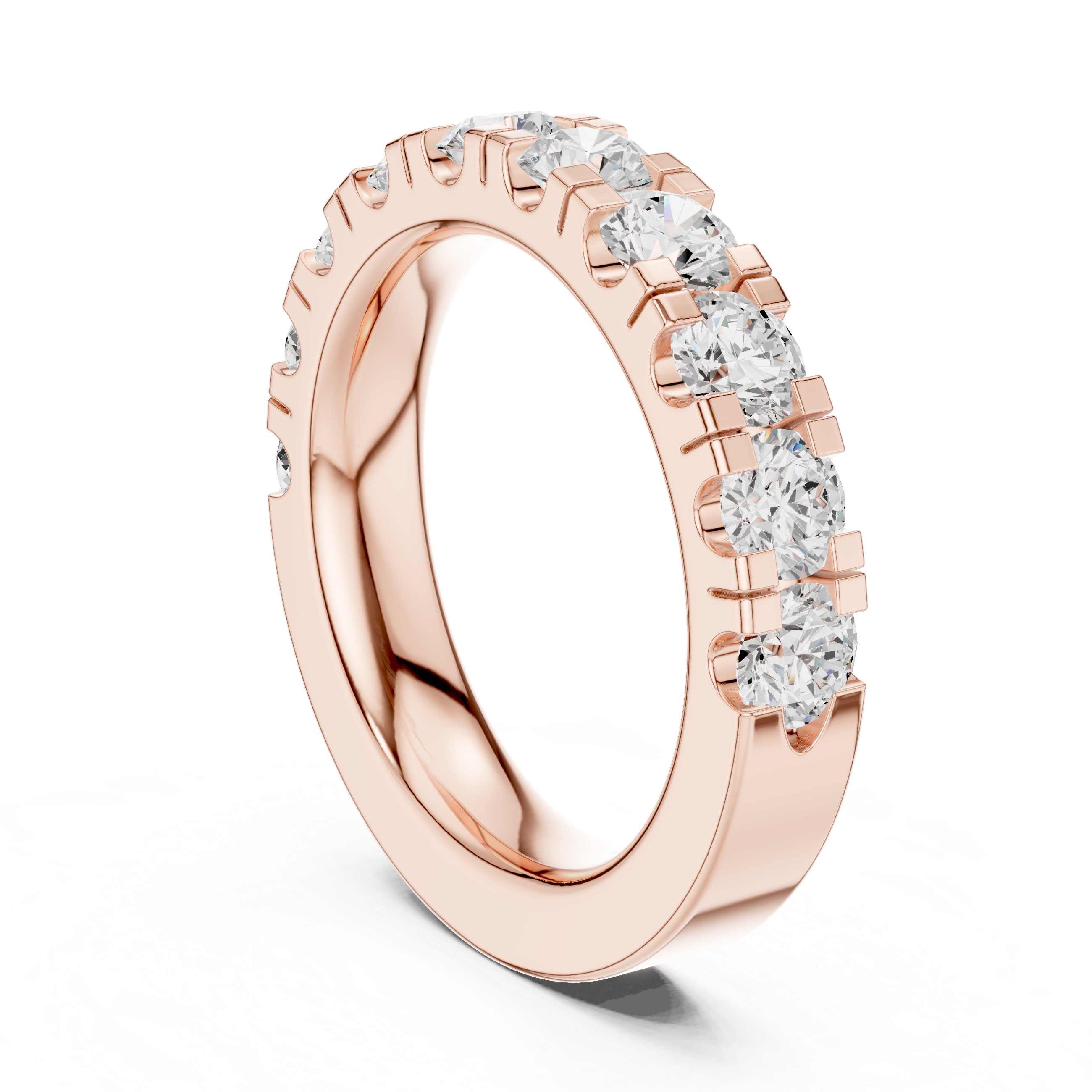 Minimalist men's band ring with clean smooth edges and refined appearance.