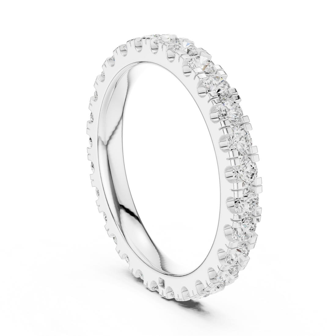 Elegant silver anklet with intricate design and lightweight wearable structure.