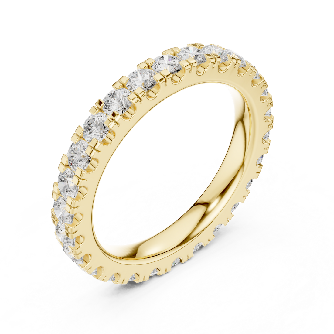 Minimalist men's band ring with clean smooth edges and refined appearance.