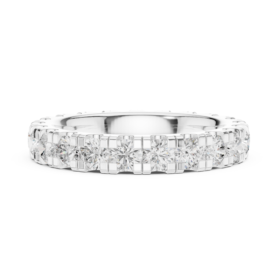 Stylish rose gold infinity ring with delicate diamond accents and modern minimalist finish.