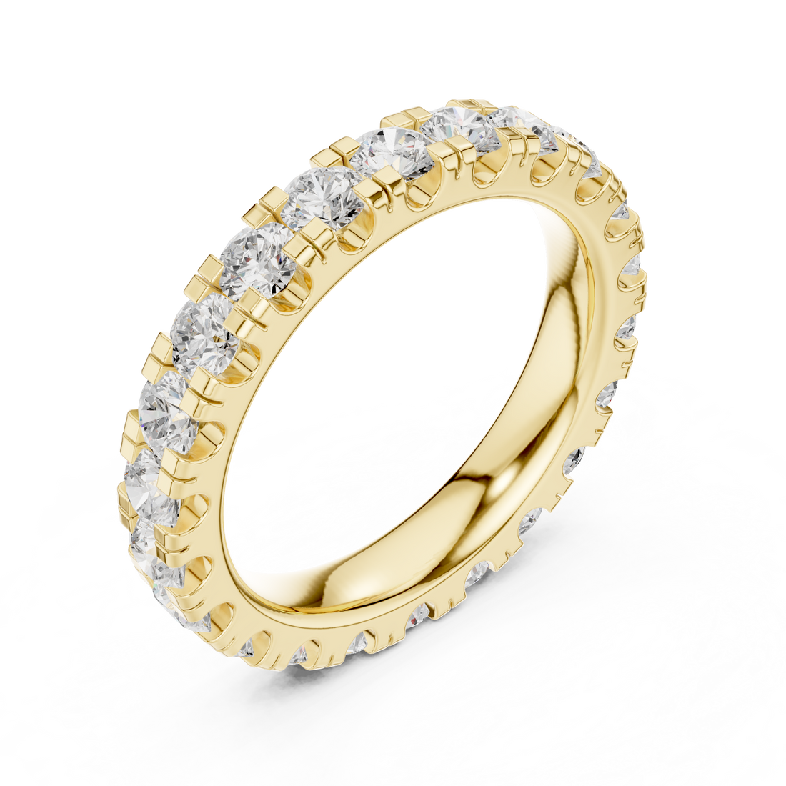 Modern geometric diamond ring with sharp angles and contemporary luxury finish.