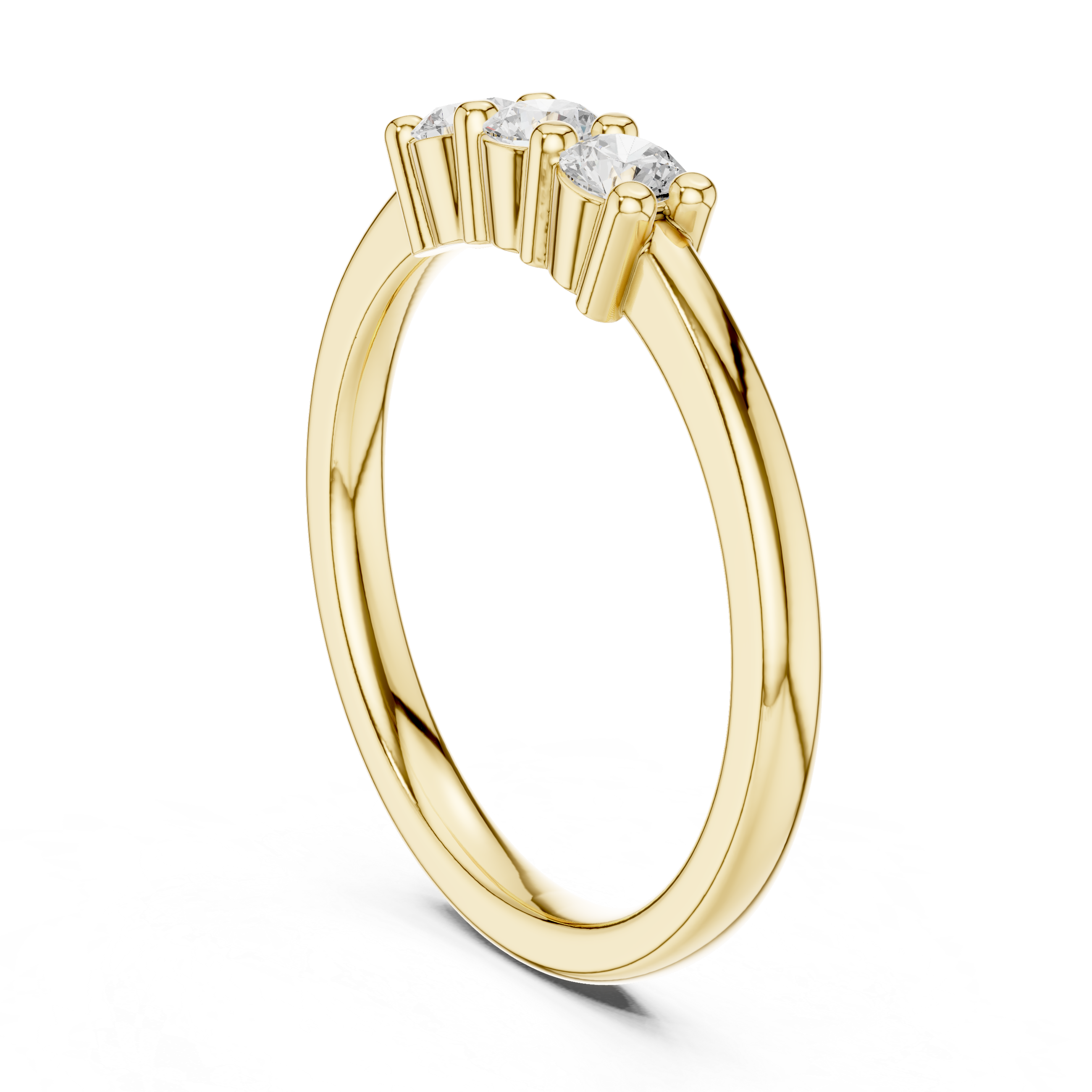 Trendy huggie earrings with compact circular shape and sparkling diamond detailing.
