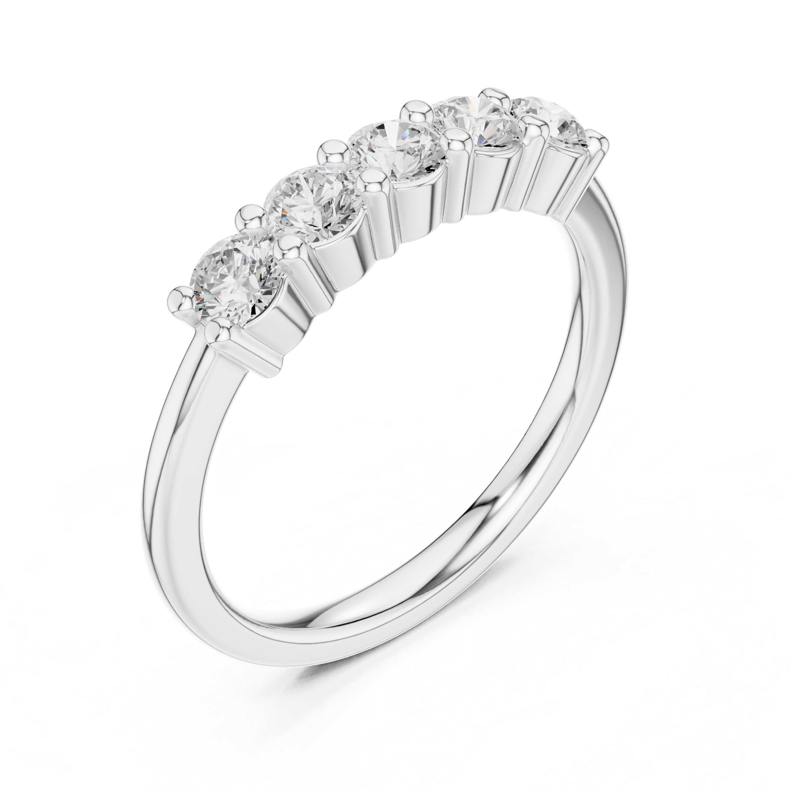 Minimalist men's band ring with clean smooth edges and refined appearance.