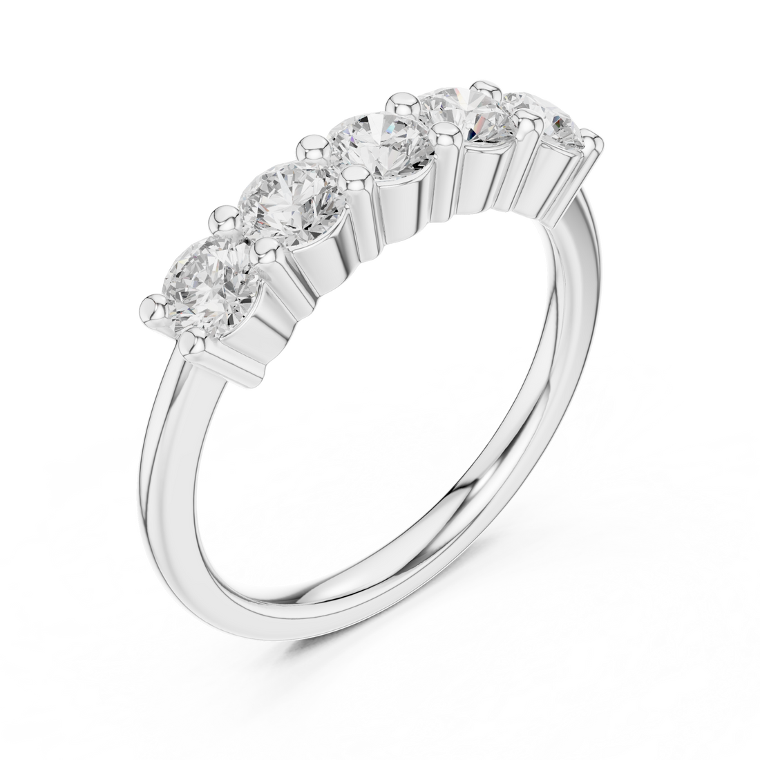 Modern geometric diamond ring with sharp angles and contemporary luxury finish.