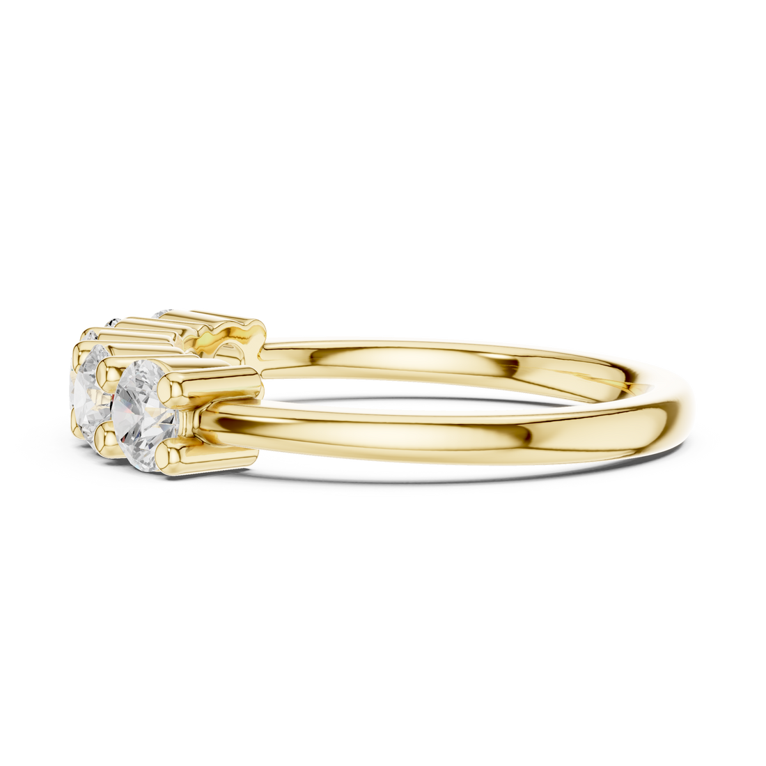 Elegant gold diamond stud earrings with brilliant round-cut stones and secure push-back closure.