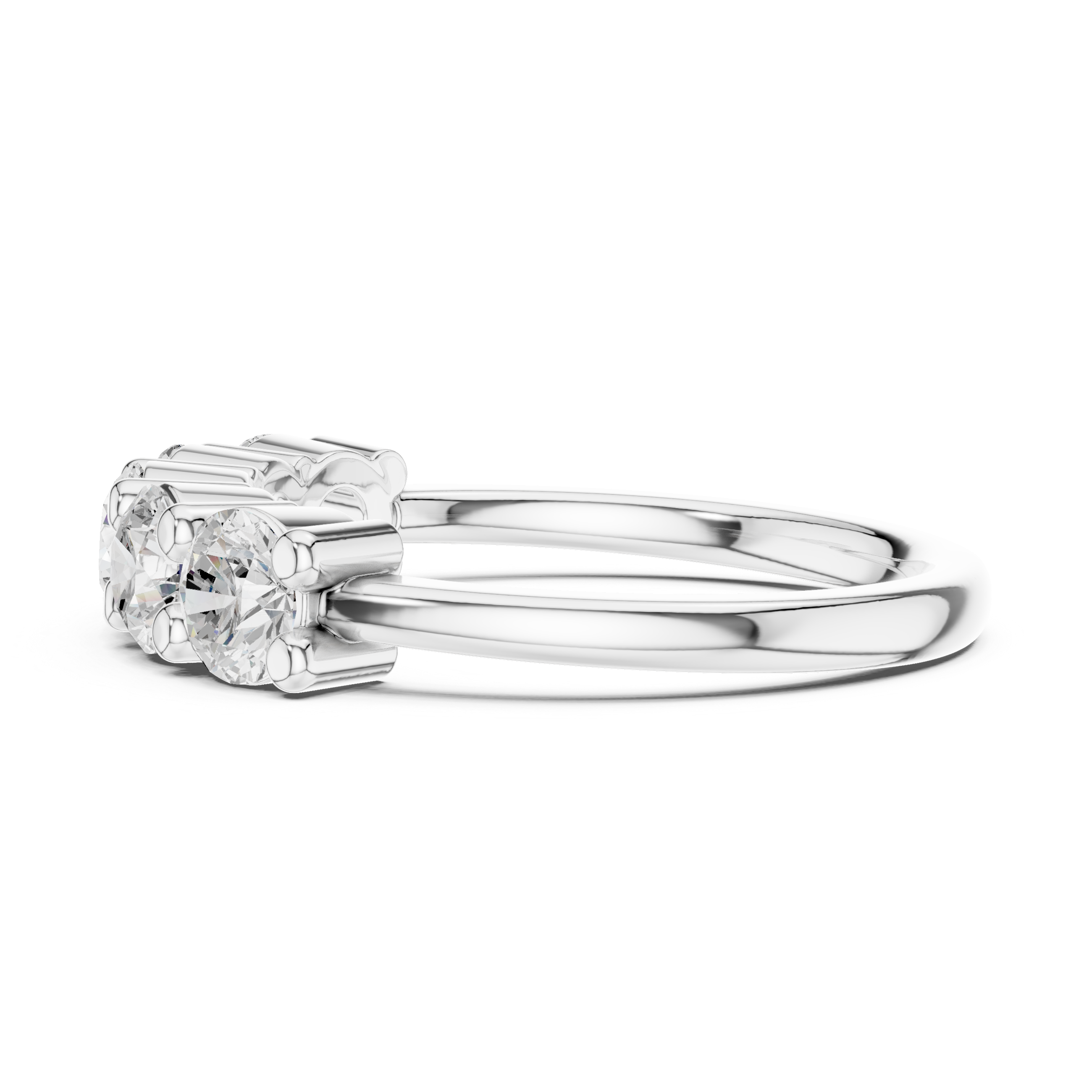 Modern geometric stud earrings with square diamond centerpiece and bold structure.