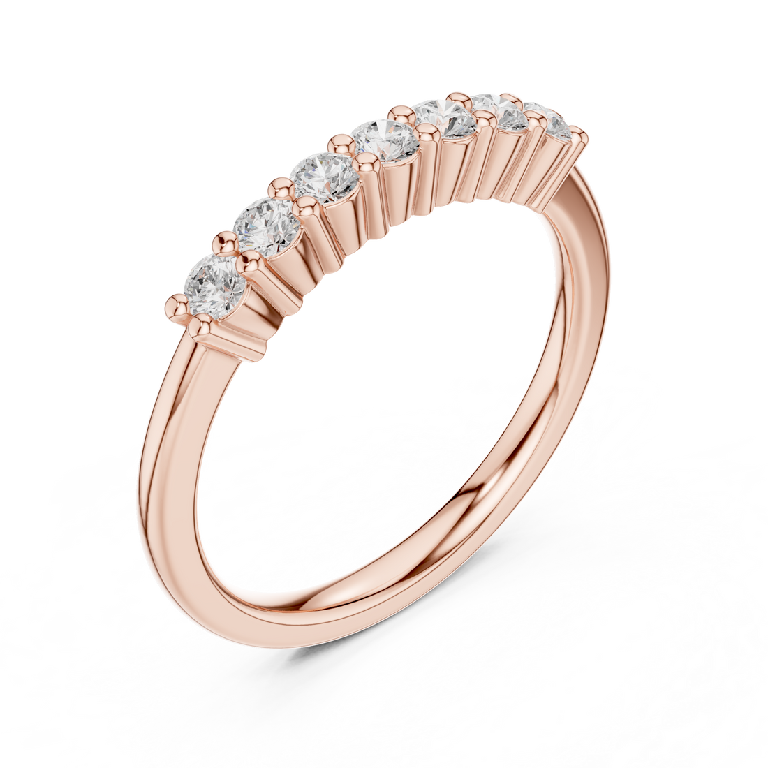 Elegant pearl bracelet featuring evenly spaced lustrous pearls.