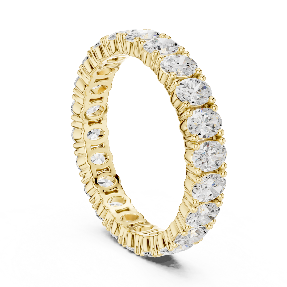 Elegant gold diamond engagement ring with classic round solitaire setting and polished band design.